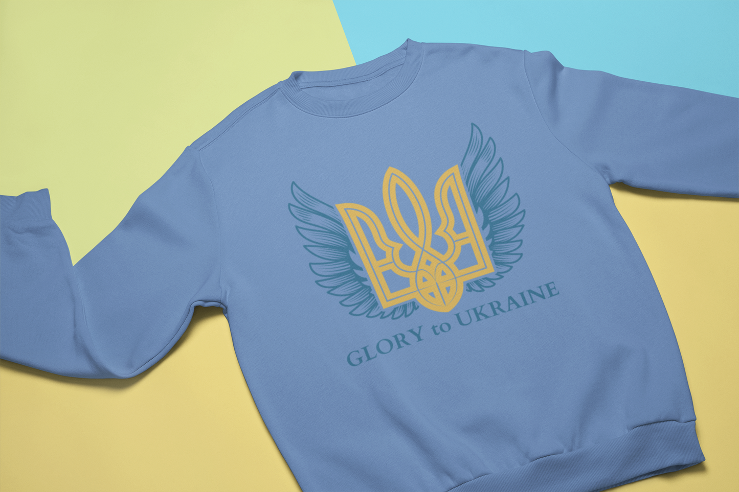 Ukrainian Trident w/ "Glory to Ukraine" Sweatshirt | Unisex