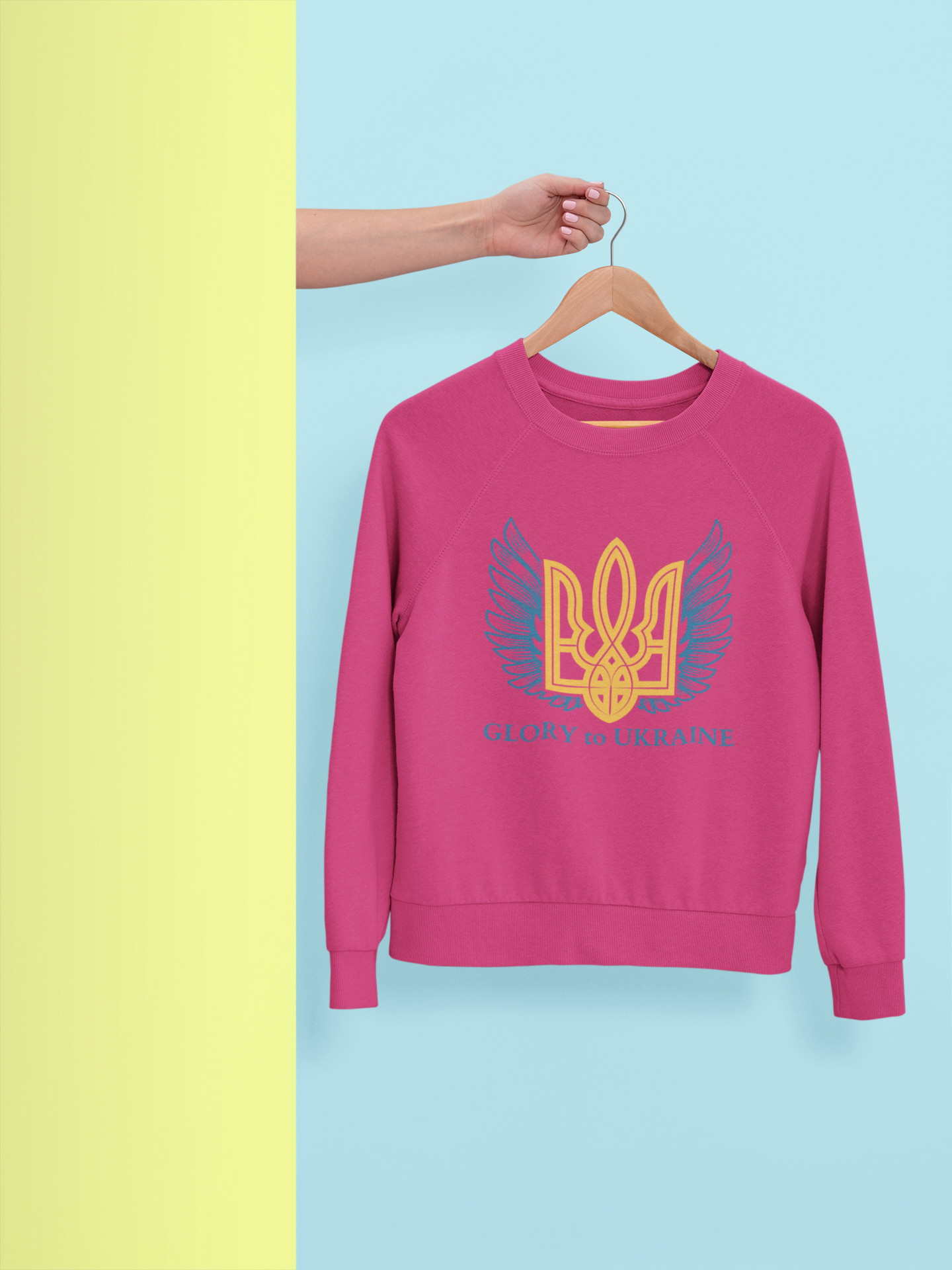 Ukrainian Trident w/ "Glory to Ukraine" Sweatshirt | Unisex