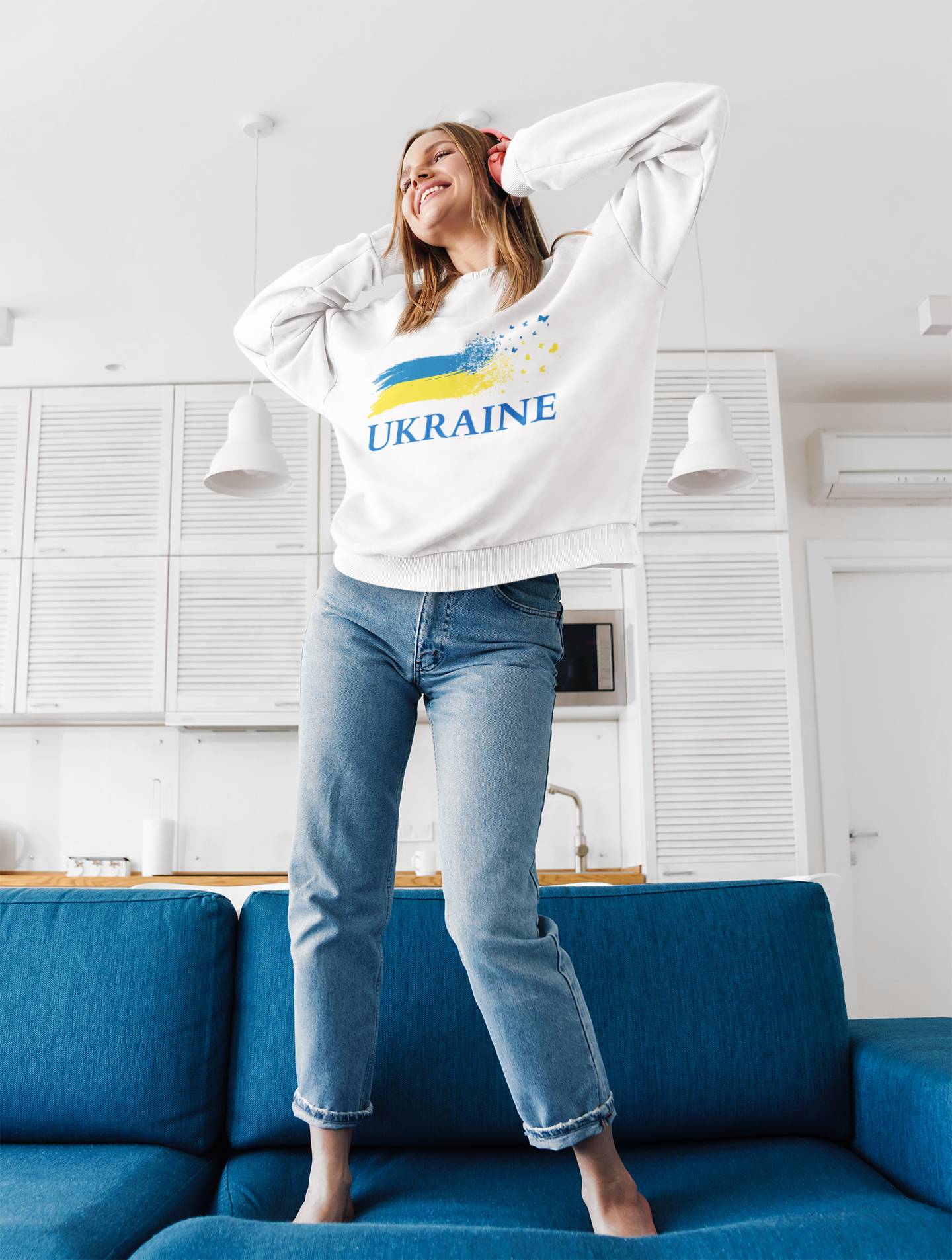 Ukrainian Flag Sweatshirt | Unisex