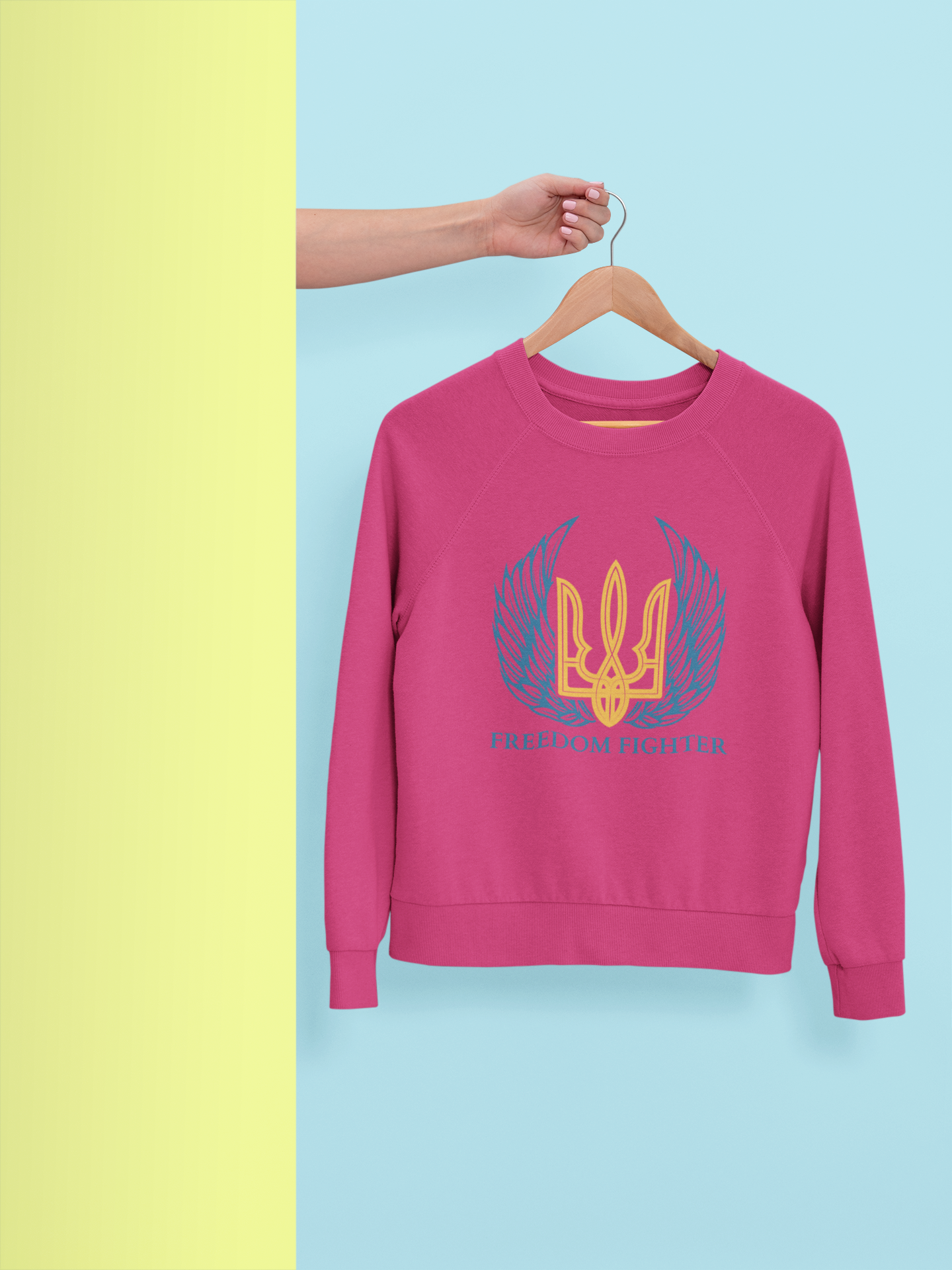 Ukrainian Trident and "Freedom Fighter" Sweatshirt | Unisex