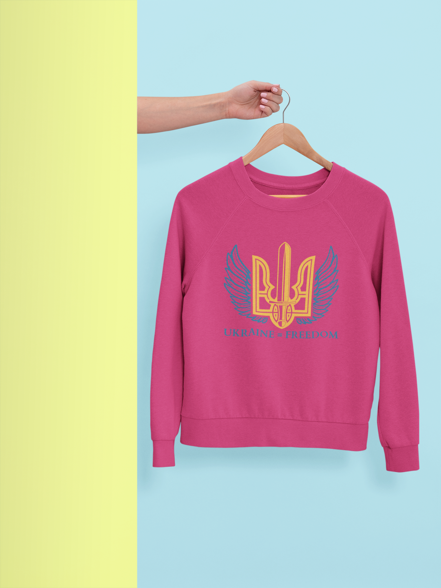 Ukrainian Trident w/ "Ukraine = Freedom" Sweatshirt | Unisex