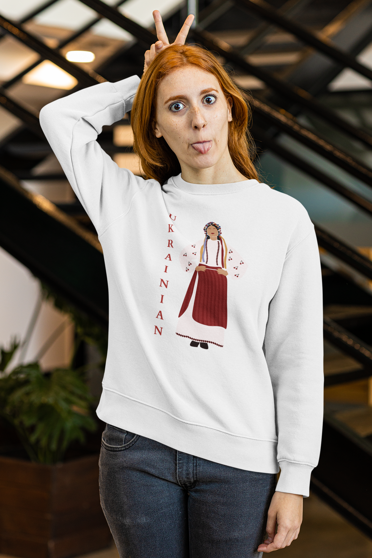 Ukrainian National Costume Sweatshirt | Unisex