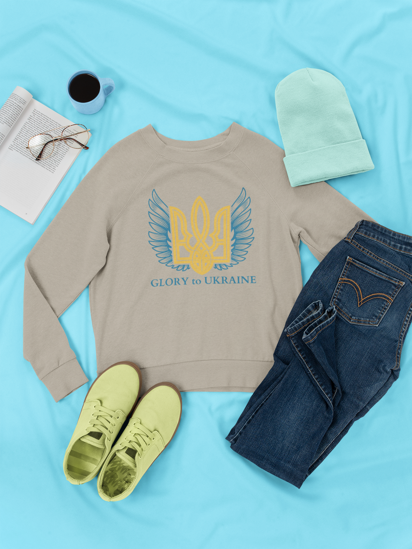 Ukrainian Trident and "Freedom Fighter" Sweatshirt | Unisex